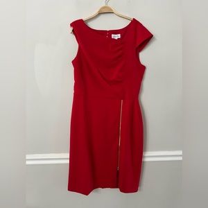 NEW TAHARI WOMENS RED DRESS SIZE:14